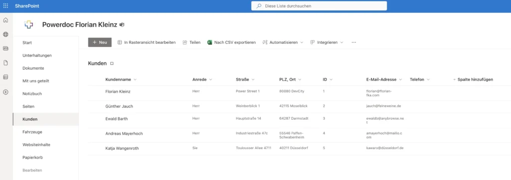 Sharepoint-Liste